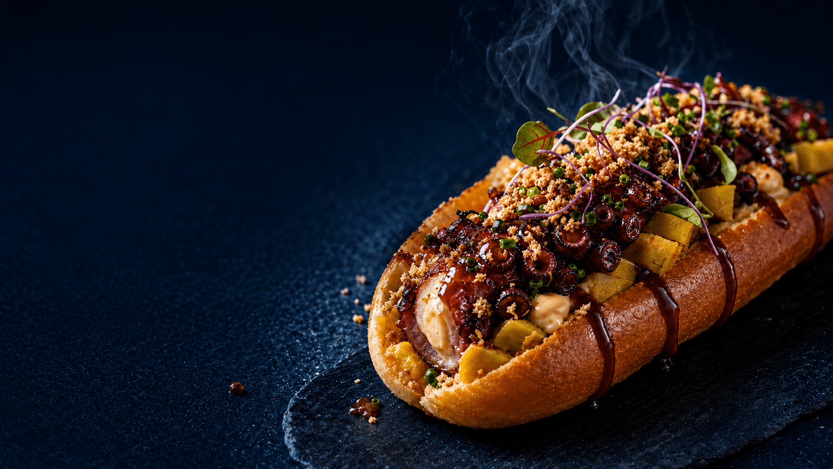 HotDog de Polvo · Trampozo signature de Stravaganzza Garden